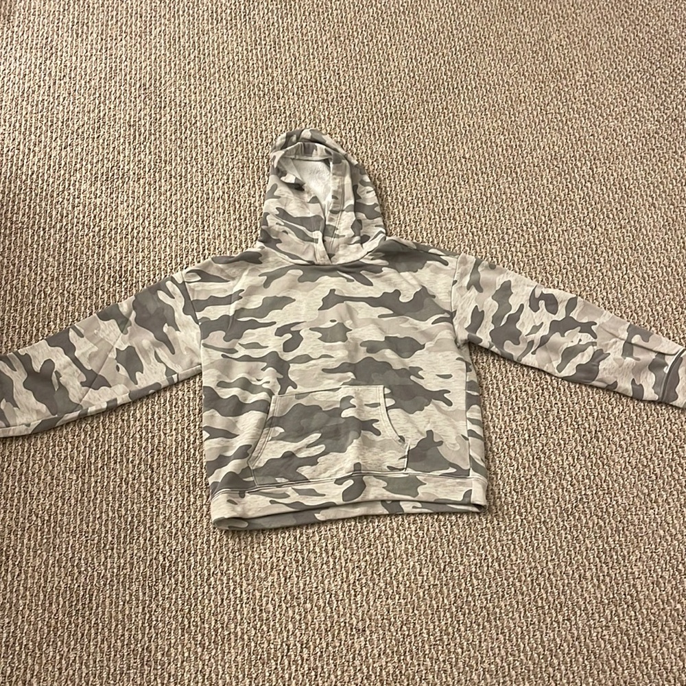 grey camo hoodie (kids size)